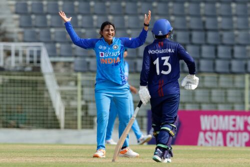 Women's Asia Cup: Spinners help India crush Thailand by nine wickets to seal pole position Image