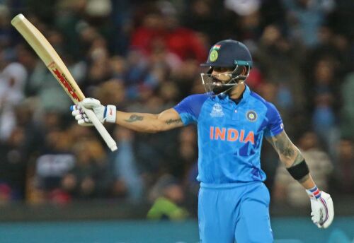 Kohli becomes the highest run-scorer in Men's T20 World Cup history, surpasses Jayawardene Image