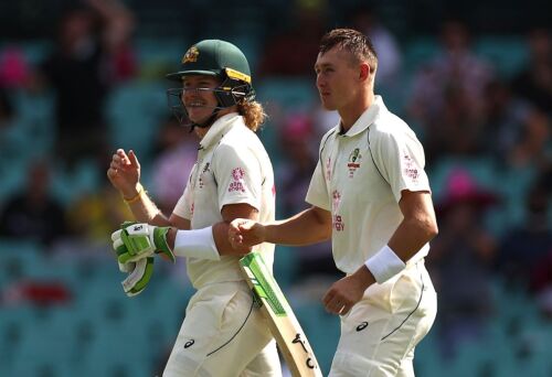 Labuschagne, Pucovski put Aus ahead on rain-hit Day 1 of SCG Test Image